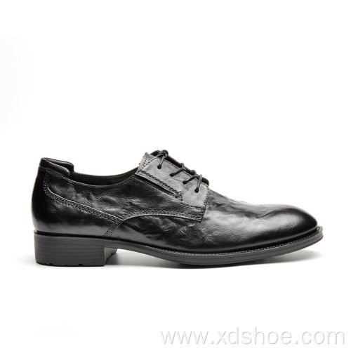 Wild wrikled leather dress shoe